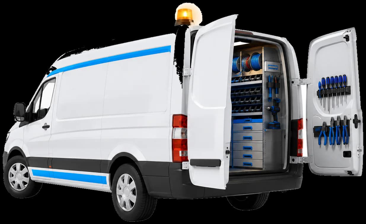 Servicefahrzeug von Elektro Balcik für Einsätze in Wien